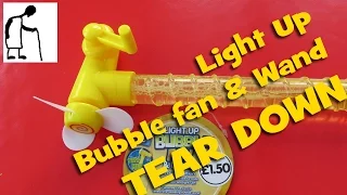Light up Bubble Fan & Wand TEAR DOWN