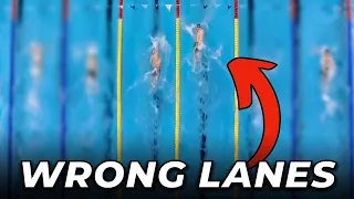 Swimmers accidentally switch lanes at World Championships