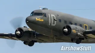 C-47 Skytrain Flybys - Cleveland National Airshow 2018