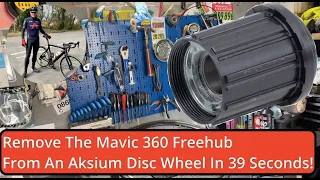 How To Remove The 360 Freehub From A Mavic Aksium Disc Wheel In 39 Seconds!