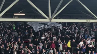 Stockport fans at Wrexham