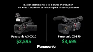 The Panasonic AG-CX10 and The AG-CX350 4K Camcorders