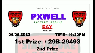 SINGAPORE LOTTERY 16:30 PM PXWELL DAY LIVE TODAY SINGAPORE LOTTERY PXWELL LIVE DRAW 06.08.2023