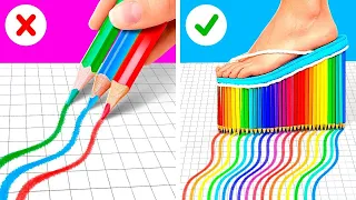 UNLEASH YOUR CREATIVITY! DRAWING CHALLENGE || School Hacks! Painting Tricks By 123 GO! TRENDS