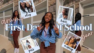 GRWM: FIRST DAY OF SCHOOL + VLOG (Senior Year) || Rowshaye