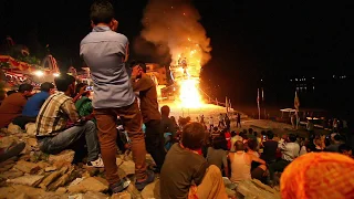 Ритуал сожжения демона Равана на Дивали в Ришикеше (Индия)