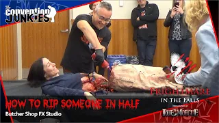 How to Rip Someone in Half Special Effects Demo: Butcher Shop FX, Carlos Henriques - Frightmare 2019