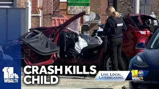 Police: Baltimore crash kills 2, including child