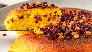 Baked Persian Saffron Rice (Tahchin)