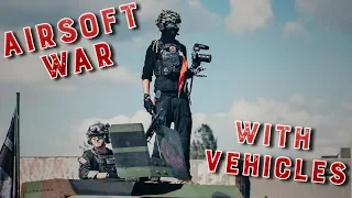 ATTACKING Airsoft PLAYERS from a real HUMVEE !!!