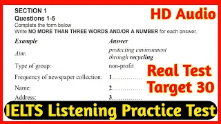 Protecting environment through recycling listening | IELTS Listening test  | @IELTSwithKamal