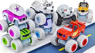 Blaze and the Monster Machines Polar Pals transform! Defeat winter animal hunter! | DuDuPopTOY