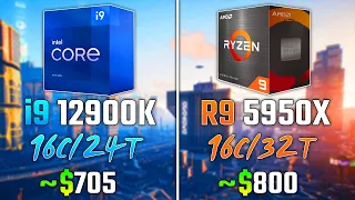 INTEL i9-12900K vs RYZEN 5950X | Test in 5 Games | 1440p