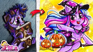 MY LITTLE PONY Halloween Transformation : Twilight Become A Beautiful Witch | 재미있는 스톱 모션 만화