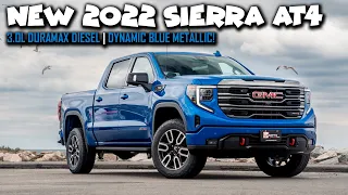 NEW 2022 Sierra AT4 3.0L DURAMAX Diesel | Dynamic Blue Metallic!