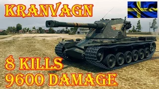 Kranvagn  9600 DAMAGE 8 Kills  Live Oaks WoT