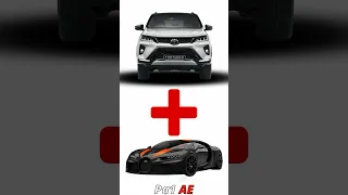 Epic Parody : I Mixed Toyota Fortuner And Bugatti Chiron 😂 Wait For It #toyota #fortuner #bugatti