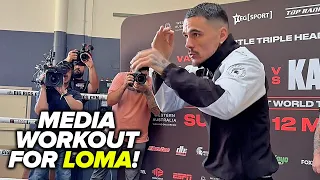 George Kambosos shows FEROCIOUS SPEED days away from Lomachenko fight in media workout!