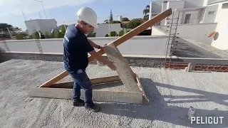 Aprenda fazer suporte movel  para carretilha , de subir massa na laje da obra !