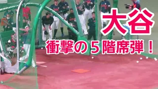 大谷翔平フリーバッティング 衝撃の5階席ホームラン 侍ジャパン