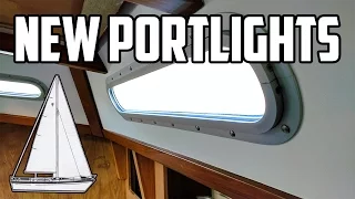 Sail Life - Portlights installed! LED lights & speaker placement - DIY sailboat refit