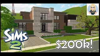 Sims 2 Speed Build: $200k Modern Mansion