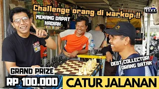 CHALLENGE PEOPLE IN WARKOP PATCH TIRES TO PLAY CHESS! HOW'S THE GAME? [ CHALLENGE CHALLENGE ]