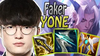 FAKER IS DESTROYING IT WITH YONE - SKT T1 Faker plays yone mid (Preseason 11)