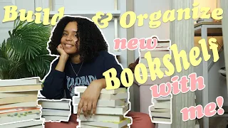 building + organizing my new bookshelf!!! *i finally got one* | Vlog