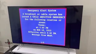 WBAP Child Abduction Emergency EAS on TV With Siren