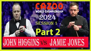 John Higgins vs Jamie Jones Session 1 | Cazoo World Championship 2024 | #snooker2024 | #johnhiggins