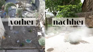UNSERE FRANZÖSISCHE TERRASSE IST FERTIG ! | Vorher-Nachher | Mediterrane Gartengestaltung