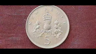 COLLECTION OF 1969 NEW 5 PENCES,QUEEN ELIZABETH THE 2nd.