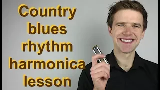 Country blues harmonica rhythm exercise lesson (Hotsy Totsy! Sonny Terry style) G blues harp lesson