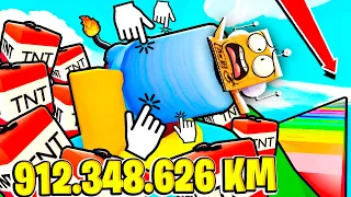 ВЫЛЕТЕЛ ИЗ ПУШКИ НА 912.348.626 КМ TNT ЧЕЛЛЕНДЖ РОБЛОКС НУБ И ПРО ВИДЕО ROBLOX Human Cannon