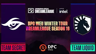 Dota2 - Team Liquid vs Team Secret - Game 2 - DPC WEU Winter Tour - DreamLeague Season 16