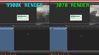 Sony Vegas: 9900K vs RTX 3070 Render to 4K [ Render time comparison ]