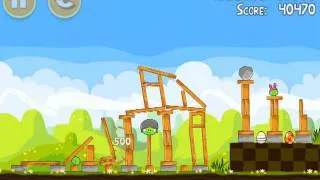 Angry Birds Seasons Level 1-7 - Mighty Eagle - 100% - Total Destruction - Easter Eggs