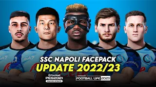 SSC NAPOLI FACEPACK 2022/23 | SIDER AND CPK | EFOOTBALL PES 2021 & SP FOOTBALL LIFE 2023