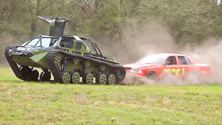 Effortlessly Dragging and Running Over Cars In My Duramax RIPSAW Tank!!!