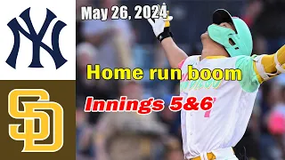 Yankees vs Padres Game Highlights [innings 5&6] May 26, 2024 | MLB Highlights | 2024 MLB Season