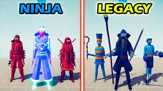 NINJA TEAM vs LEGACY TEAM - Totally Accurate Battle Simulator | TABS