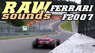 RAW sounds - Ferrari F2007 flat-out through eau-rouge