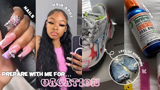 PREPARE W/ ME FOR VACATION ❀꙳ | hair appt, nails, $1200 + haul, pack with me + more