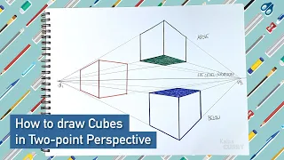 How to draw Cubes in Two-point Perspective | Quick & Easy