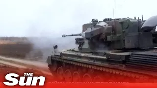 Ukrainian soldiers train with German-made Gepard anti-aircraft-guns