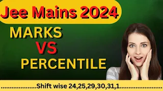 Jee Mains 2024 Marks vs Percentile | Shift Wise