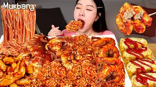 🔥 A spicy steamed seafood mukbang with various kinds of seafood 🦑🦐 (Squid, Shrimp, Octopus, Octopus)