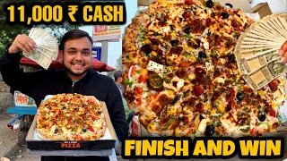 1 PIZZA खाओ 😳😳 11,000 ₹ CASH ले जाओ 🤑🤑 || STREET CHALLENGE