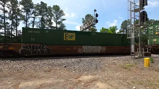 CHECK THIS OUT!  6 Locomotives Pulling Huge Intermodal Through Charlotte nc